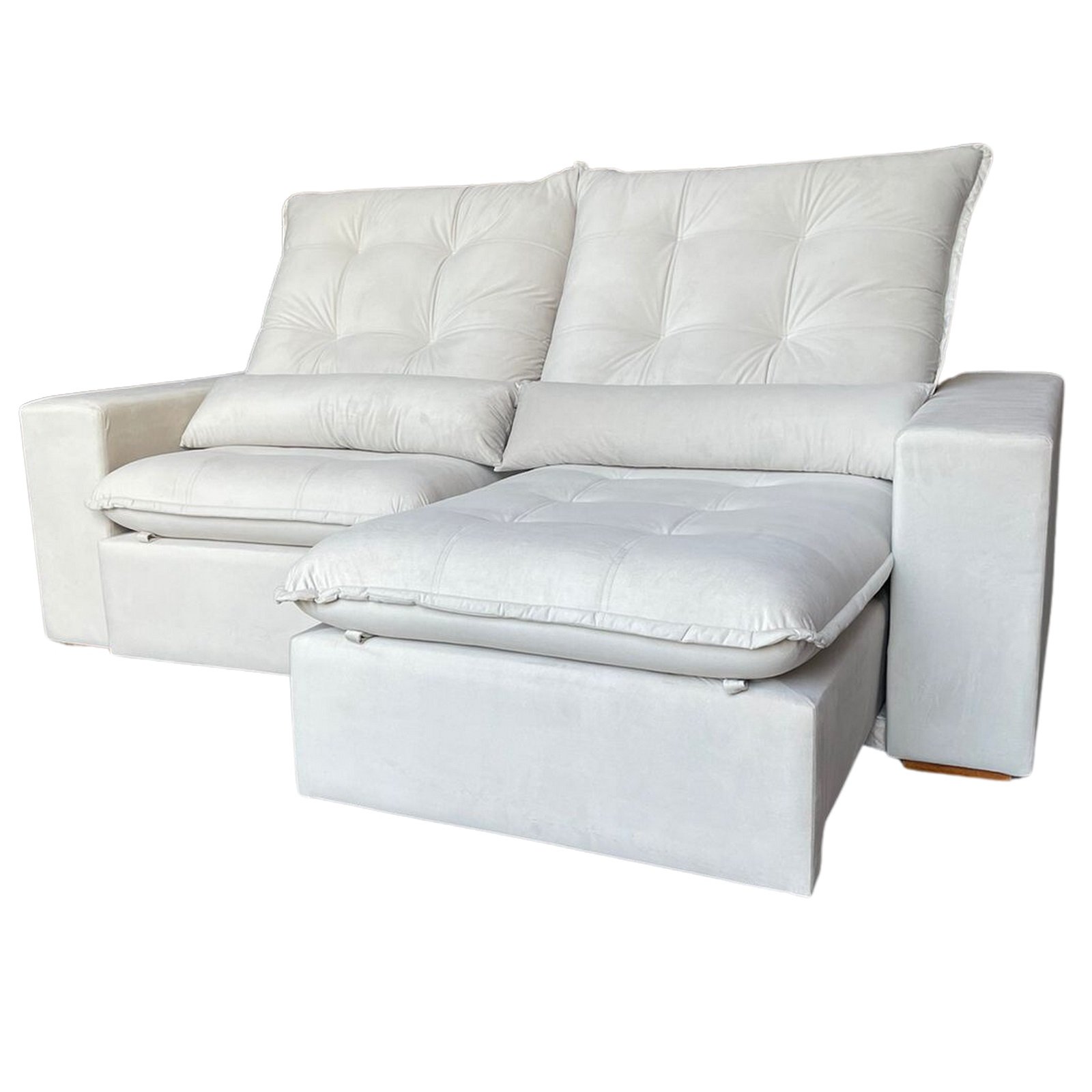 Sofá Retrátil e Reclinável Malu 2,50 m Bege – D’VITRINE ESTOFADOS - Imagem 2