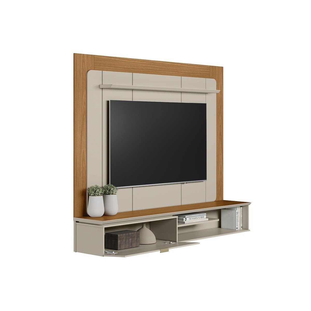 Painel Home até 65" Lugano Nature/Off White - LINEA BRASIL - Imagem 7