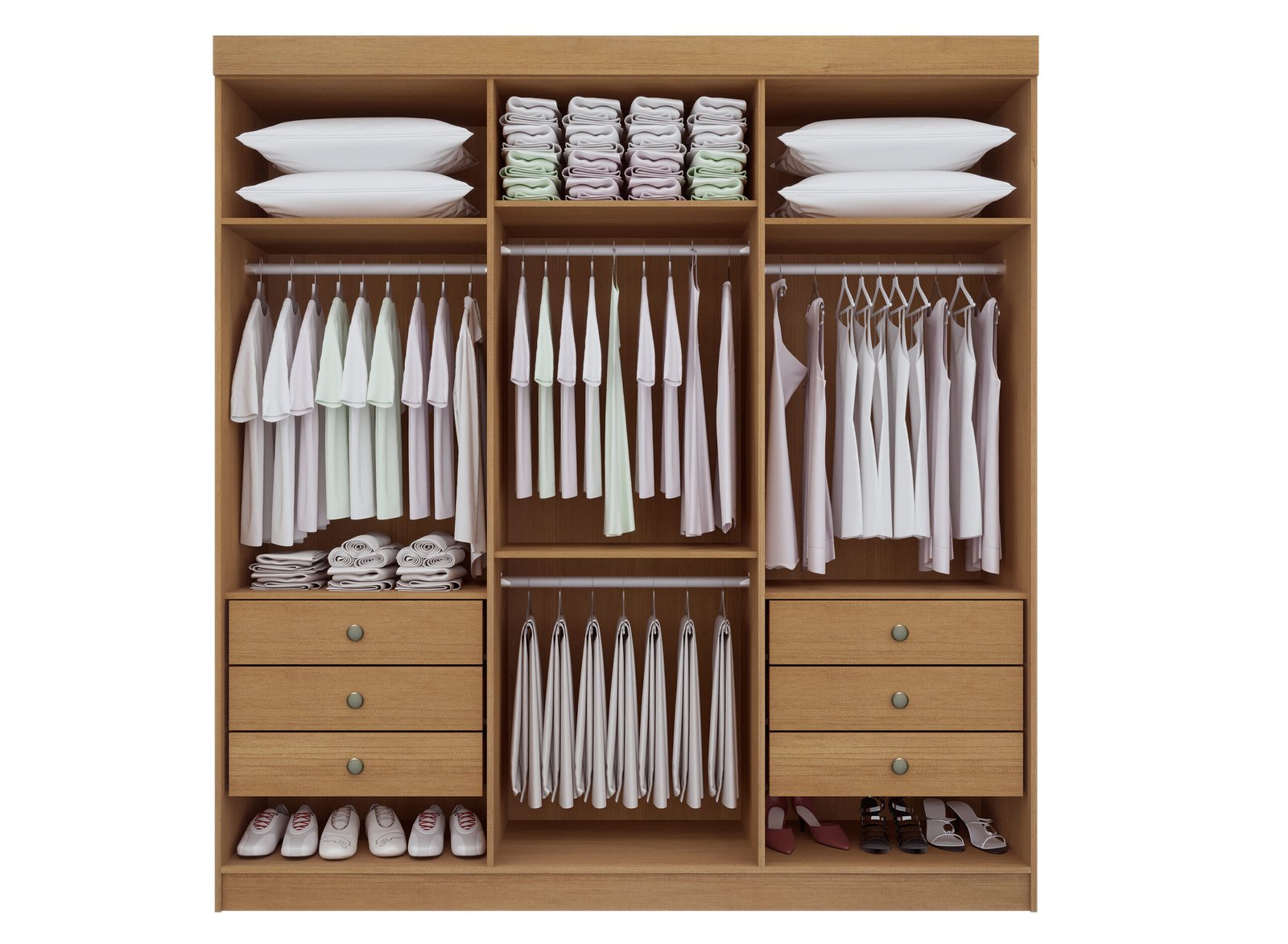 Guarda-Roupa 6 Portas Colibri 2,06 m Branco – D’DORO MÓVEIS - Imagem 4