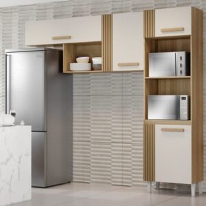 Cozinha 3 Peças Vitória Atacama/Off White - ARAMÓVEIS