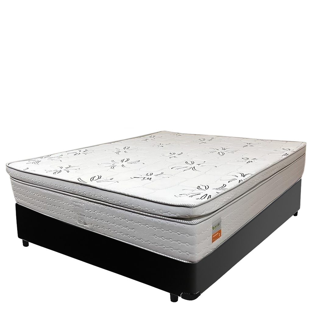 Colchão Casal New York D33 + Base Box Simples Corino Preto – ECOTEC + ALTO NÍVEL CAMAS E COLCHÕES - Imagem 2