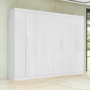 Guarda-Roupa 8 Portas Andara Soft 2,36 m Branco - LOPAS