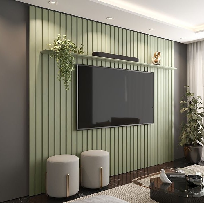 Painel Ripado até 75" Supremo 1.8 Alecrim - PATRIMAR