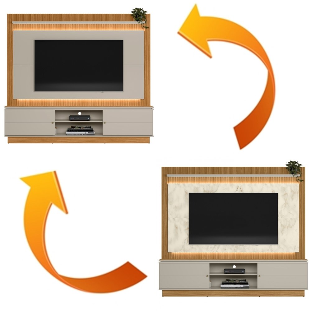 Home até 75" Guararapes Nature/Off White - LINEA BRASIL - Imagem 7