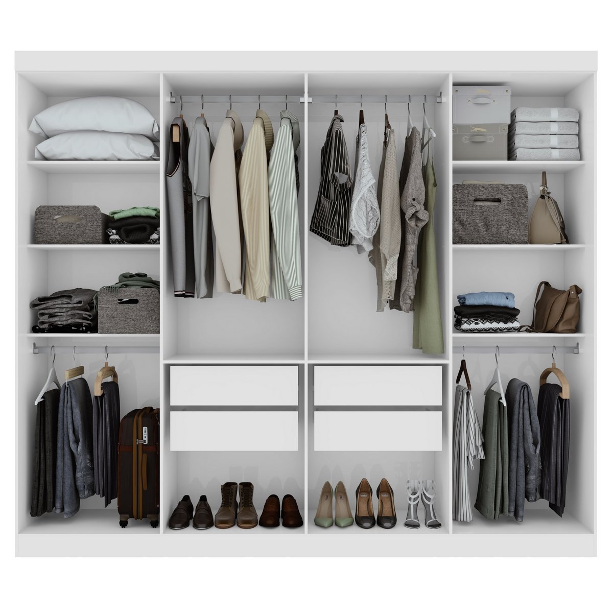 Guarda-Roupa 8 Portas Andara Soft 2,36 m Branco - LOPAS - Imagem 6