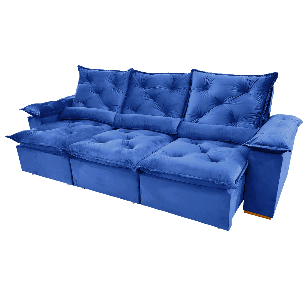 Sofá Retrátil e Reclinável Grécia 2,70 m Azul - QUINE ESTOFADOS - Imagem 2