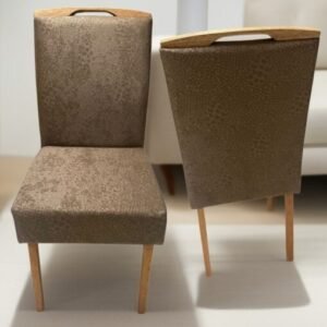 Kit 2 Cadeiras Priscila Imbuia Mel Veludo Marrom 1011 – CARVALHO DECOR