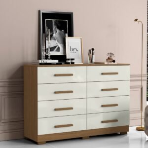 Cômoda 8 Gavetas Atacama/Off White - ARAMÓVEIS
