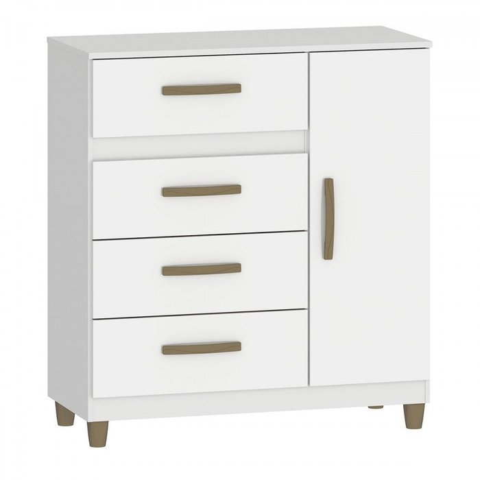 Cômoda 4 Gavetas com Sapateira Leme CO240 Branco - FELLICCI - Imagem 5