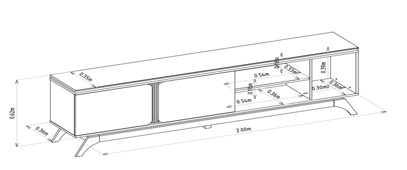 Rack até 70" Istambul Nature/Off White - LINEA BRASIL - Imagem 3