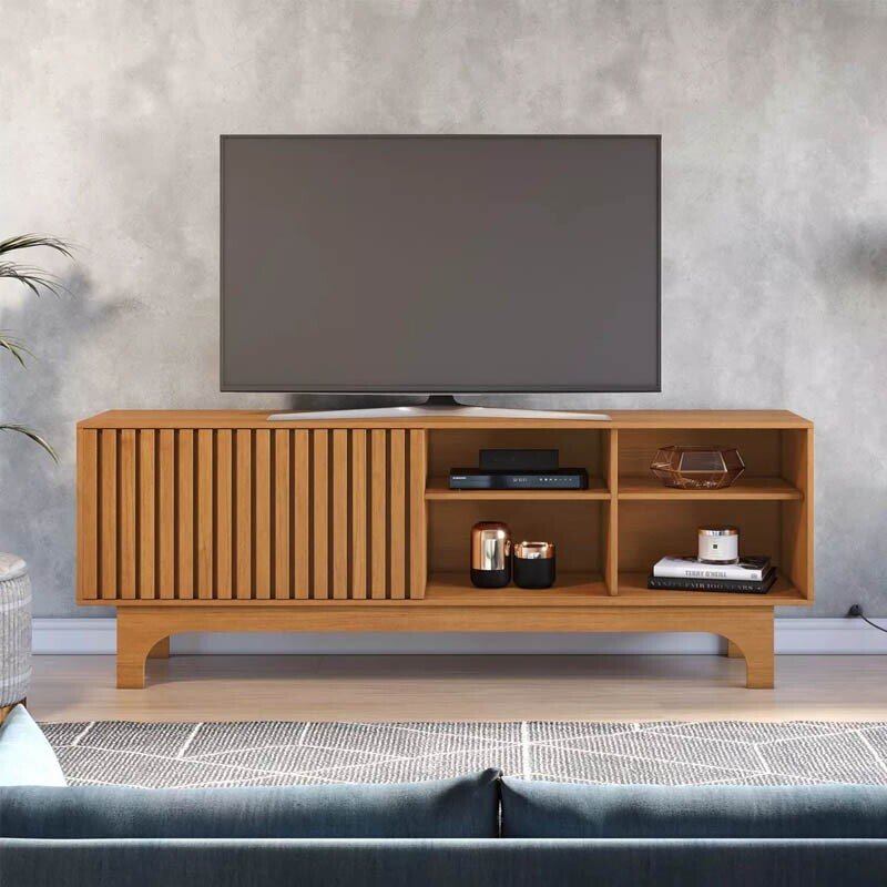 Rack Sereno Larg. 1.68m Cinamomo C/Porta Ripada para TV até 70" - JCM