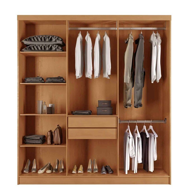 Guarda-roupa Hawaii Nature/Off 6 Portas 2 Gavetas Larg. 1.80m 100% MDF - Rufato - Imagem 2