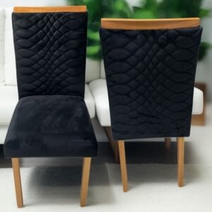 Kit 2 Cadeiras Hamburgo Mel/Preto - ART ASSENTOS