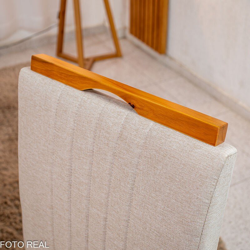 Mesa de Jantar Bali 120×80 Vidro Off/Base Madeira + 4 Cad. Atlanta Linho Bege Cru Madeira Minas Plac - Entregue Montada - Imagem 10