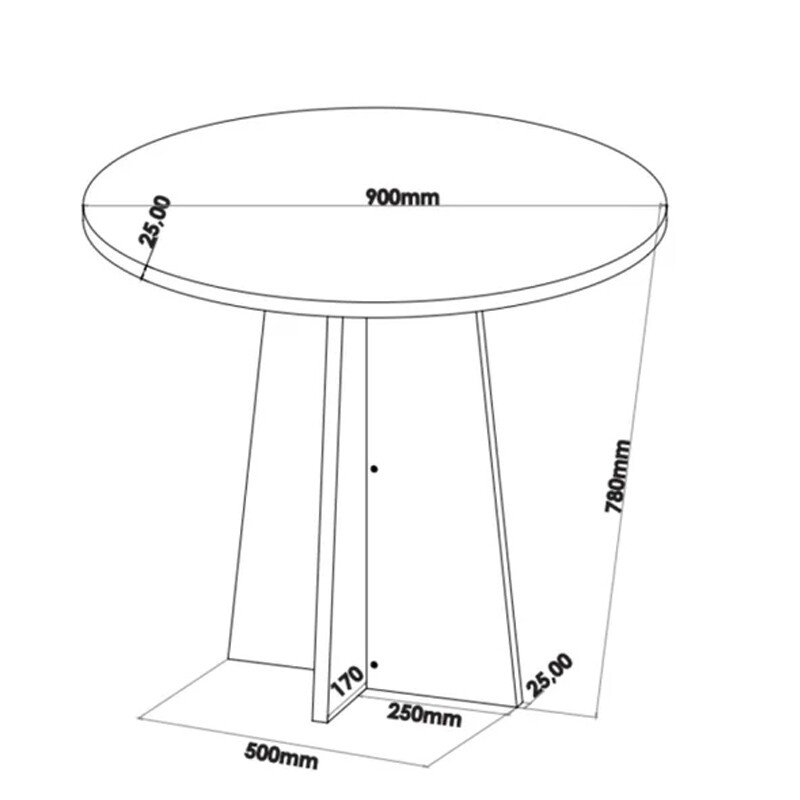 Mesa de Jantar Flipp Redonda 90cm Off White 4 Cad. Sol Assento Veludo Bronze - Viero - Imagem 3