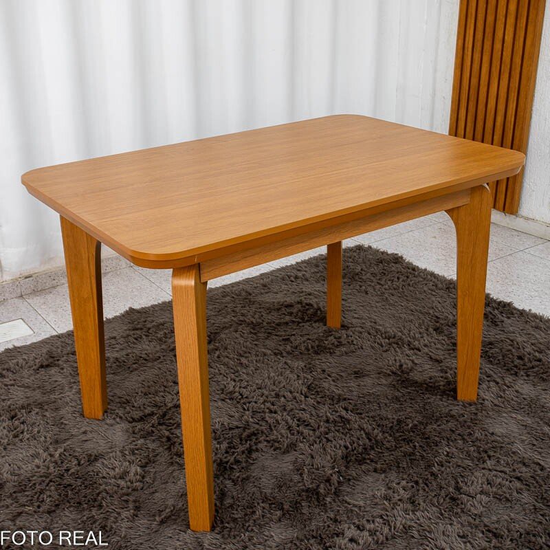 Mesa de Jantar Londrina 120x80 Cinamomo Rufato + 4 Cad. Isabela Linho Cinza 05 Madeira - KM Decor - Imagem 8