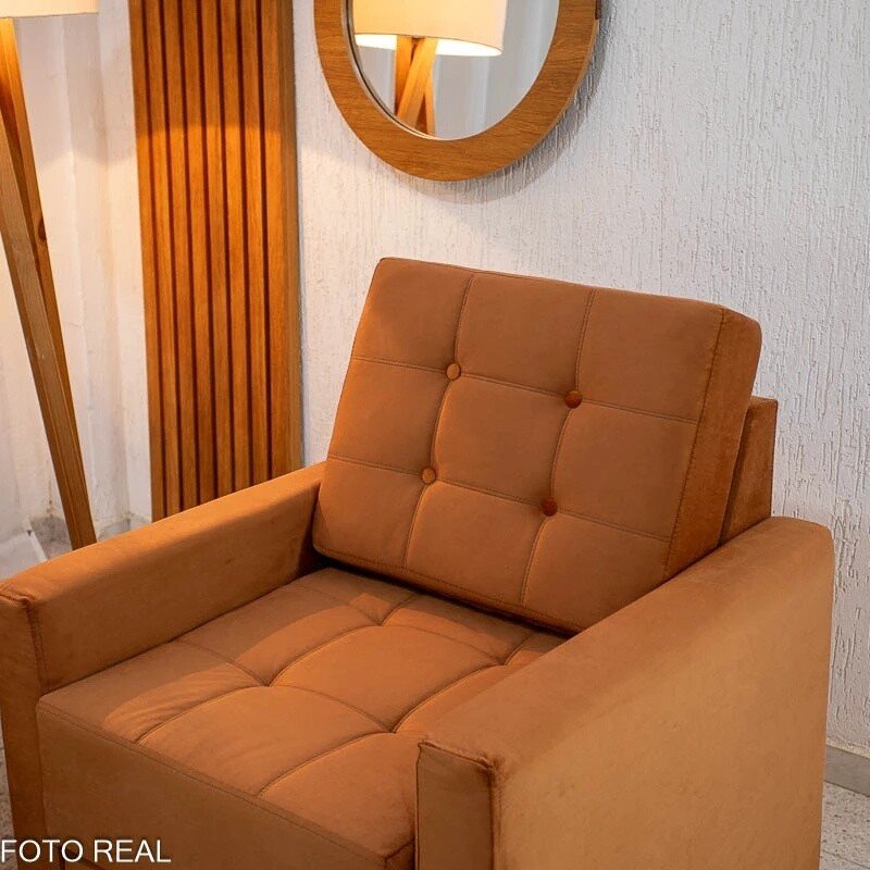 Poltrona Áustria Veludo Terracota A62 - Imagem 2
