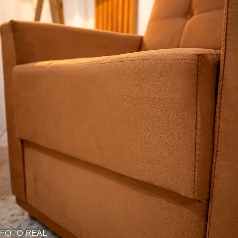 Poltrona Áustria Veludo Terracota A62 - Imagem 3