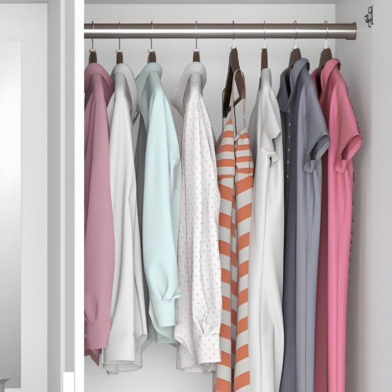 Roupeiro Solteiro NT 5015 Larg. 1.61m Branco/Rosa 4 portas 3 Gavetas Flex C/Pés - Notável - Imagem 4