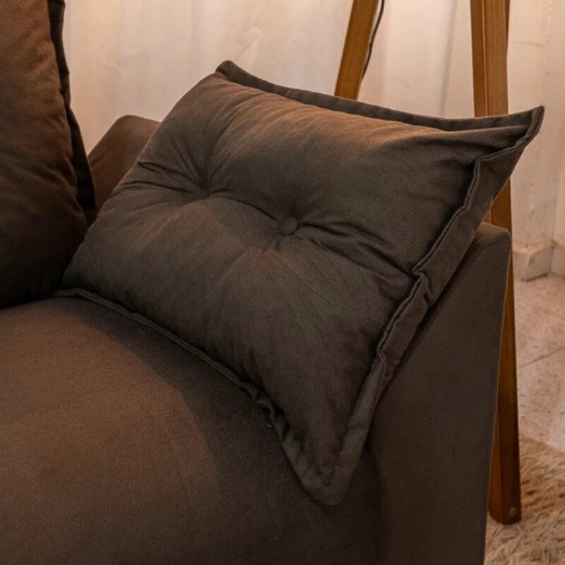 Sofá 2 Lug. Petra 1.30m Veludinho Marrom 603 - Imagem 3