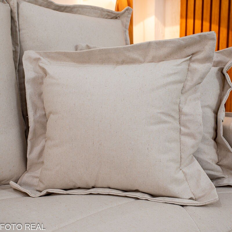 Sofá 3 lugares Vican Larg. 2.00m Linho Bege 5044 Detalhe 05 - Molas Bonnel - Imagem 12