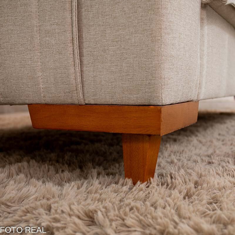 Sofá 3 Lug. Portugal 2.00m Linho Bege 24 - Imagem 6