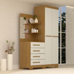 Guarda-Roupa 2 Portas Melissa 1,102 m Cinamomo/Off White - ACP MÓVEIS
