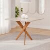 Mesa Cacau 95 (C/Vidro) Madeira/Off White - CIMOL