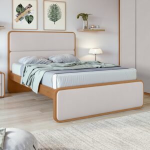 Cama Casal Loop Amêndoa Clean - LOPAS