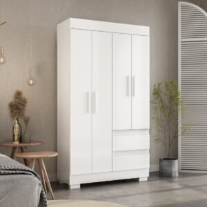 Guarda-Roupa 4 Portas Maya 0,998 m Branco - ACP MÓVEIS