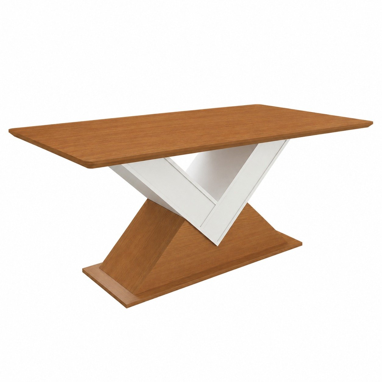 Mesa Amora BA35 160 (S/Vidro) Canela/Off White – KAPPESBERG - Imagem 2