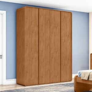 Guarda-Roupa 4 Portas Loop 1,84 m Amêndoa Clean  - LOPAS