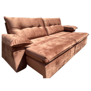 Sofá Retrátil e Reclinável México 290 Caramelo - LEO DECOR(PROMOÇÃO)