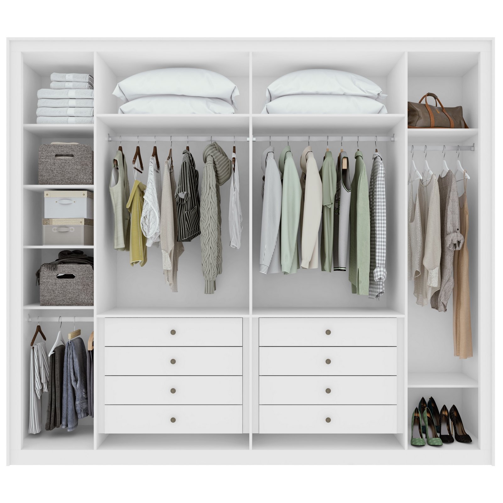 Guarda-Roupa 6 Portas Imperatore 2,74 m Branco - LOPAS - Imagem 2