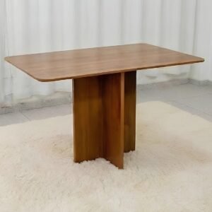Mesa Salinas 160 (Tampo Londres s/ vidro) Cinamomo - CEL MÓVEIS