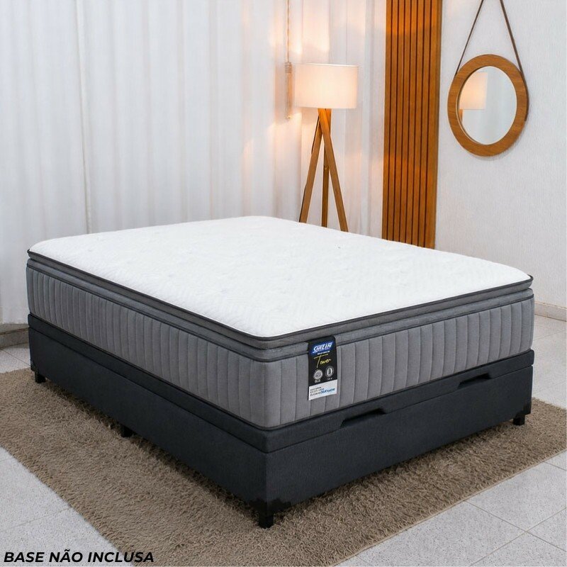 Colchão Casal Molas Ensacadas BlueWave Tower Gazin 138x188x34 cm | Suporta até 240kg