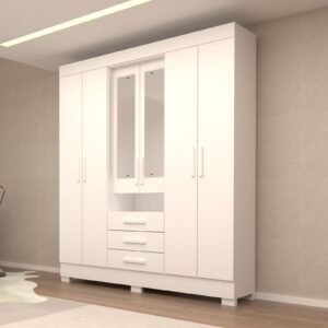 Guarda-Roupa 6 Portas Capelinha Débora 1,788 m Branco - ACP MÓVEIS