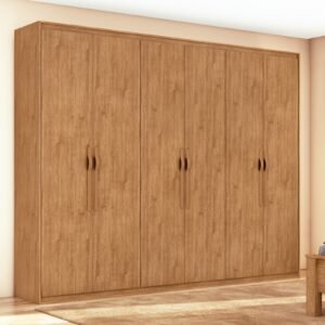 Guarda-Roupa 6 Portas Suavitá 2,70 m Amêndoa Clean - LOPAS