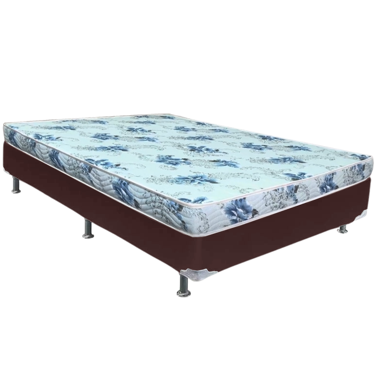 Colchão Casal Dream Soft 12 cm D20 + Base Simples Corino Marrom – ORTOBOM + BIOSTAR - Imagem 2
