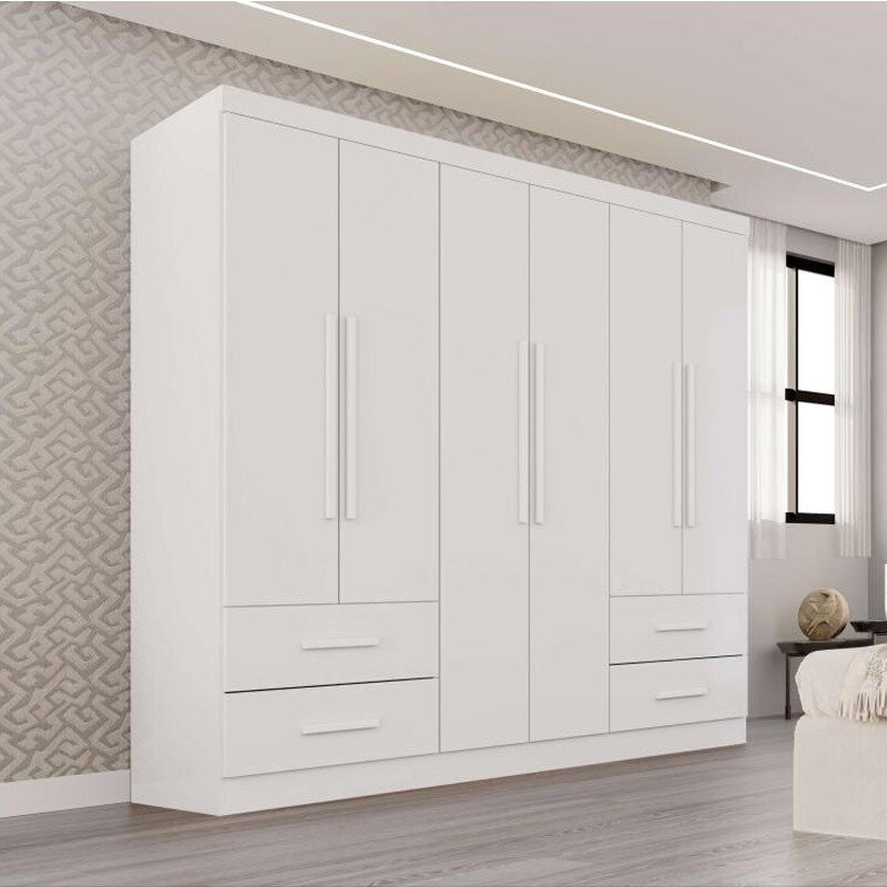 Guarda-roupa Casal 1,80m Texas Premium Cinamomo 6 Portas 4 Gavetas - Sallêto - Imagem 9