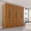 Guarda-roupa Casal 1,80m Texas Premium Cinamomo 6 Portas 4 Gavetas - Sallêto