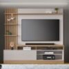 Home Maceió Larg. 2.00m Freijó/Off White para TV até 65" - Colibri