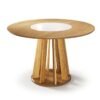 Mesa Flora com Prato Giratório 1.35x1.35 m Cinamomo/Off - Valdemóveis