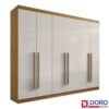 Guarda-roupa Da Vinci Plus 6 Portas Cinamomo/Off White Larg. 2.75m - D Doro