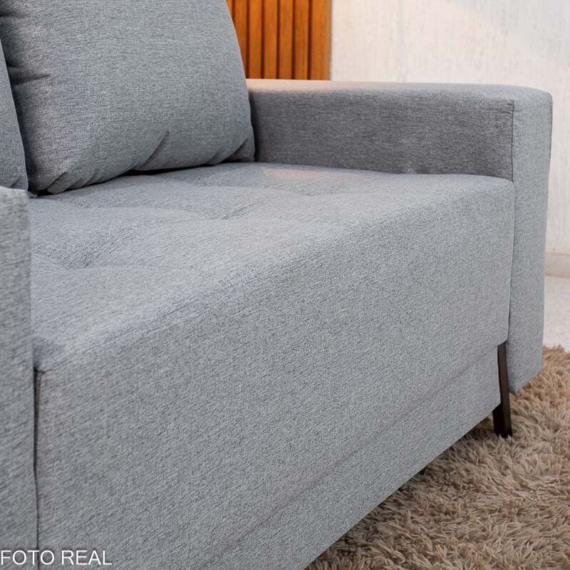 Sofá 2 Lugares 8100 Linho Cinza 27 - 1,55m - Imagem 6