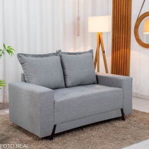 Sofá 2 Lugares 8100 Linho Cinza 27 - 1,55m