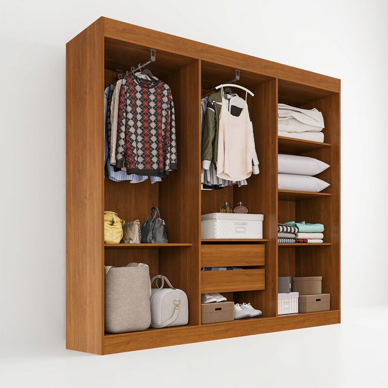 Guarda-roupa 1,77m Roma Cinamomo/Off 6 Portas 2 Gavetas - Sallêto - Imagem 2