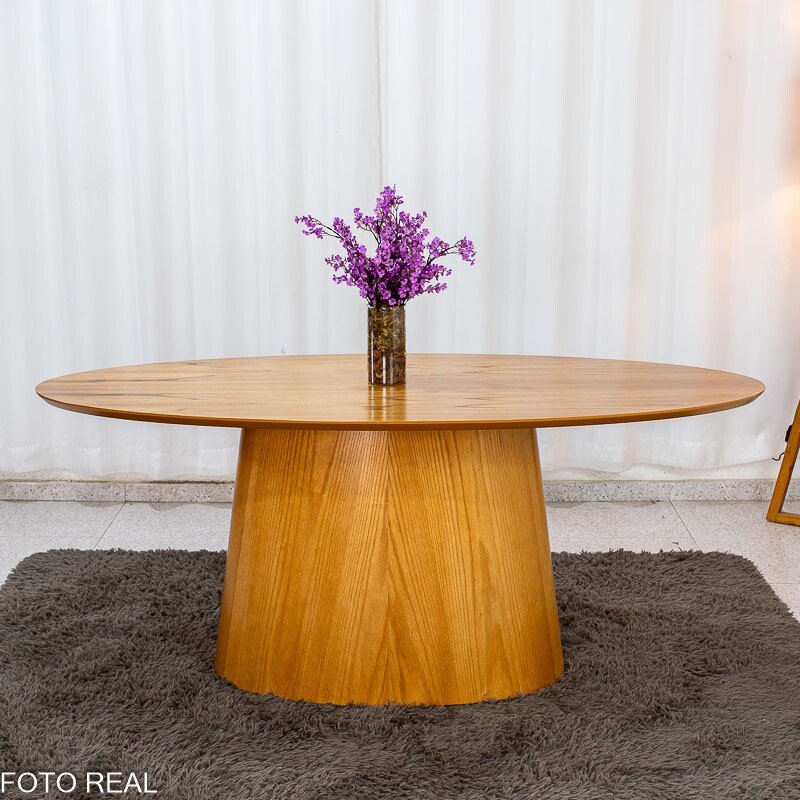 Mesa de Jantar Barcelona Oval 180x90 Cinamomo + 6 Cadeiras Munique Linho Bege Estrutura Madeira Minas Plac - Imagem 13