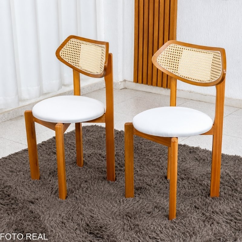 Mesa de Jantar Barcelona Oval 180x90 Cinamomo + 6 Cadeiras Munique Linho Bege Estrutura Madeira Minas Plac - Imagem 7