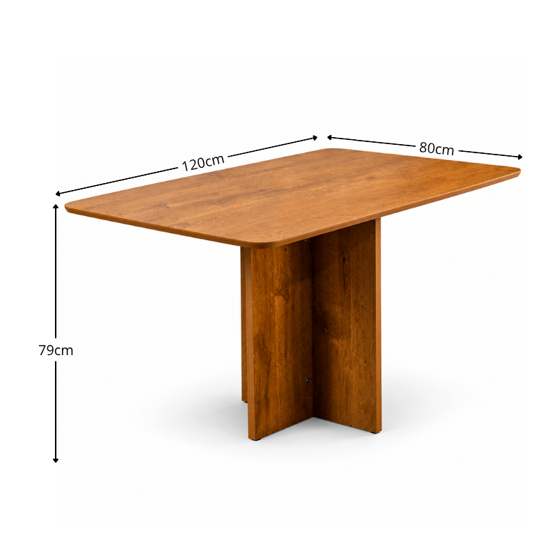 Mesa de Jantar Salina 120x80 Tampo Londres Cinamomo Cel Móveis + 4 Cadeiras Sophia Linho Bege 2000 Estrutura Madeira WM Decor - Entregue Montada - Imagem 11